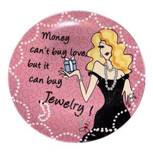 Girly American Atelier Pink Decoration plate